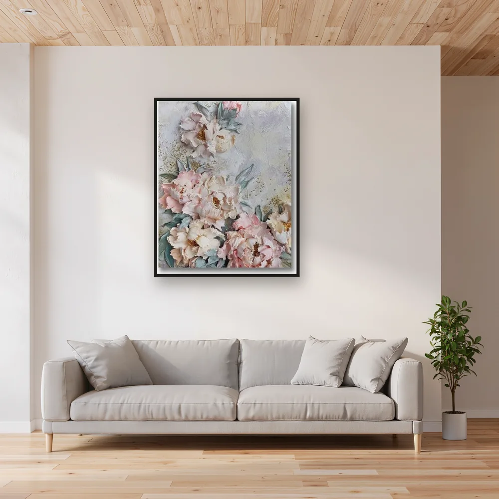 Fiori di rosa e peonia Renate – Soggiorno