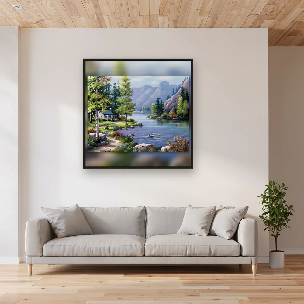 The Lakeside Chalet – Living room