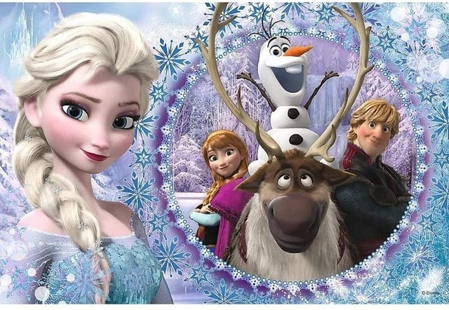 Anteprima del risultato finale del diamond painting Frozen: Ritratto invernale.