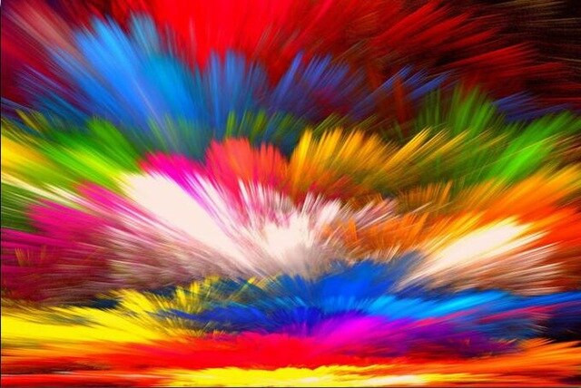 Aperçu du résultat final du diamond painting Explosion de Couleurs.