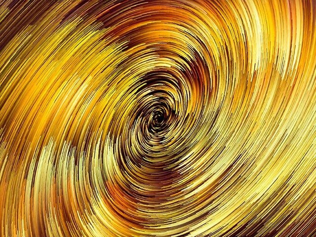 Aperçu du résultat final du diamond painting Colorful Spiral Cloud.