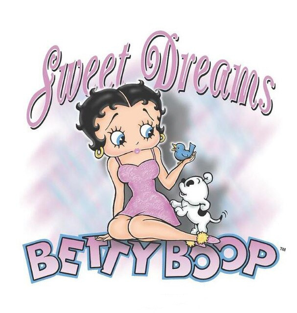 Aperçu du résultat final du diamond painting Betty Boop Sweet Dreams.