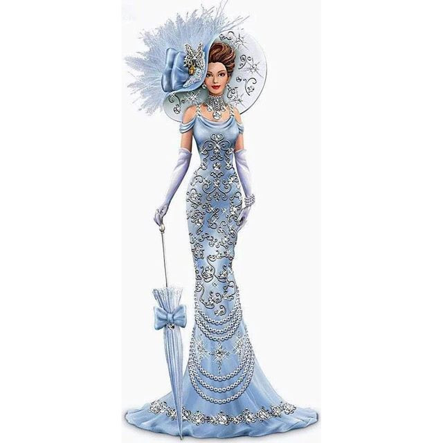 Aperçu du résultat final du diamond painting Adelheid Women's Dress.