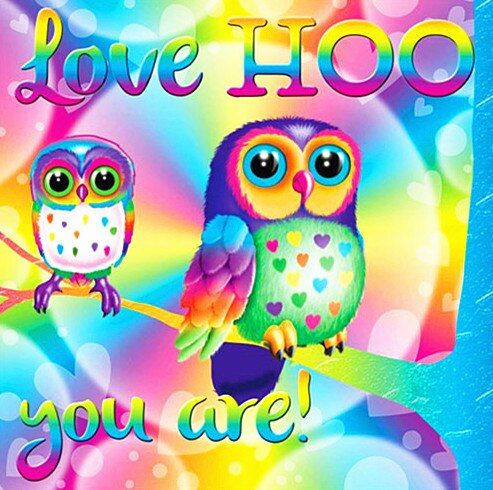 Aperçu du résultat final du diamond painting Couple Owls Drawing Love Hoo.