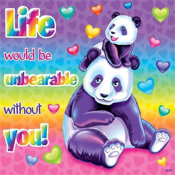Aperçu du résultat final du diamond painting Pandas Dessin Life.
