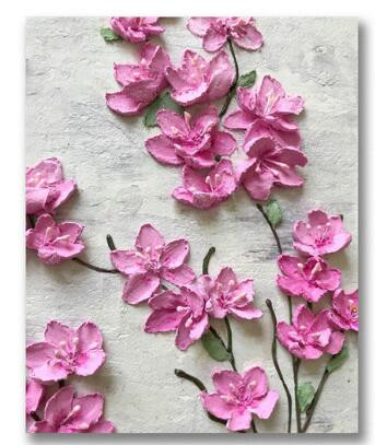 Aperçu du résultat final du diamond painting Rosa und Pfingstrosenblüten Magda.