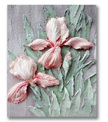 Aperçu du résultat final du diamond painting Fiori di rosa e peonia Renata.