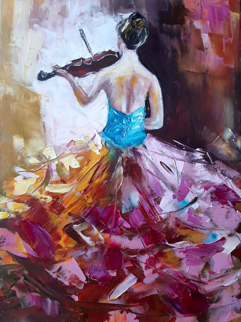 Aperçu du résultat final du diamond painting Dipinto della donna Edda.