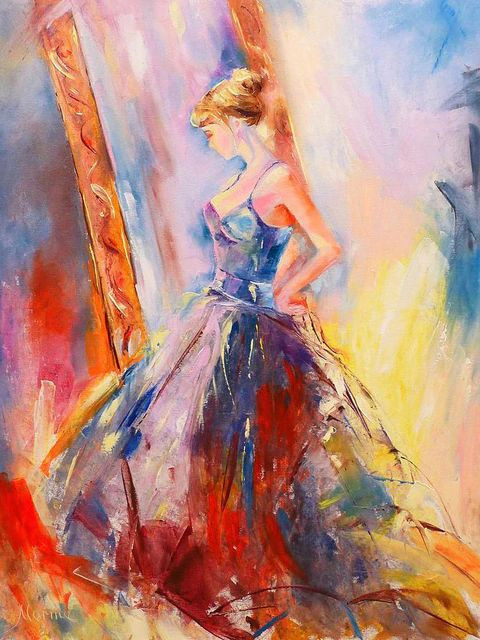 Aperçu du résultat final du diamond painting Eva Woman Painting.