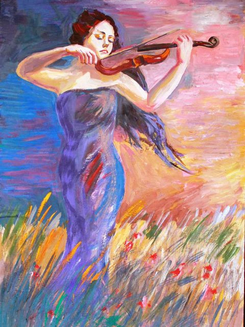Aperçu du résultat final du diamond painting Frauenbild Franziska.