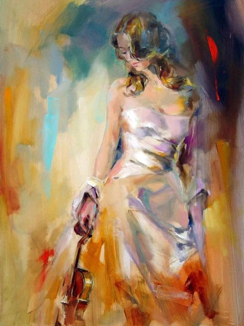 Aperçu du résultat final du diamond painting Frauenmalerei Frieda.
