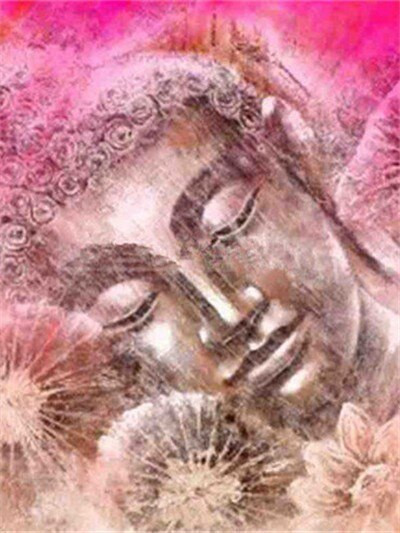 Aperçu du résultat final du diamond painting Buddha Kulap.