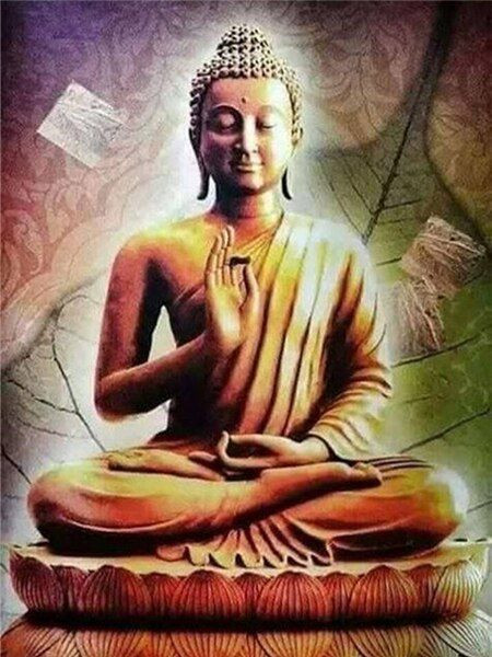 Aperçu du résultat final du diamond painting Buddha Kamnan.
