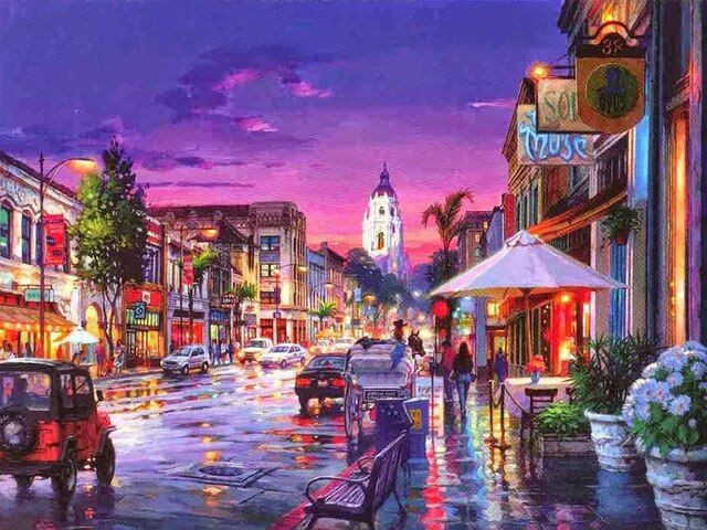 Aperçu du résultat final du diamond painting Sarasota.