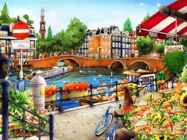 Aperçu du résultat final du diamond painting – Stadtlandschaft von Columbus.