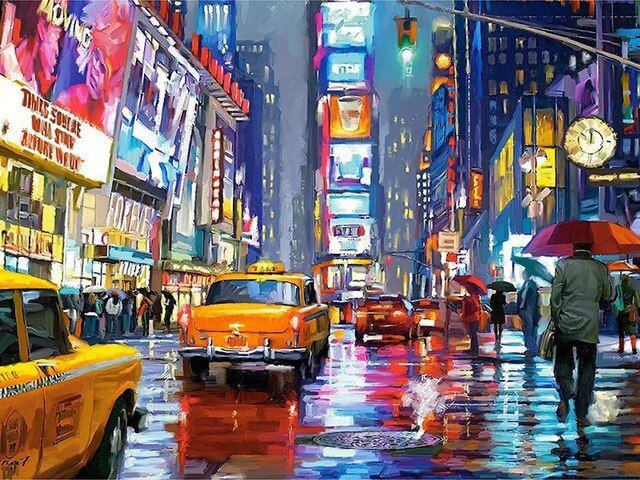 Aperçu du résultat final du diamond painting New-York.