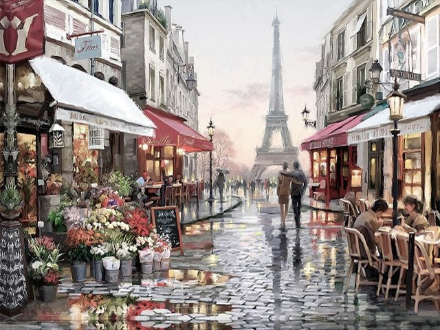 Aperçu du résultat final du diamond painting Centre Ville.