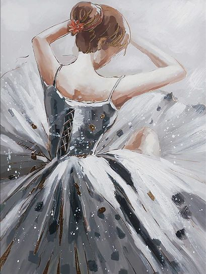 Aperçu du résultat final du diamond painting Ballet Woman Maria.