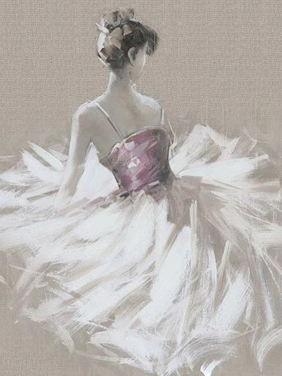 Aperçu du résultat final du diamond painting La ballerina Livia.