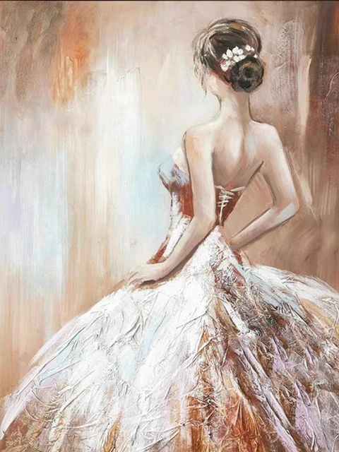 Aperçu du résultat final du diamond painting Lara, ballerina.