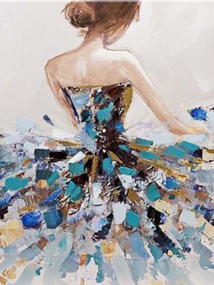 Aperçu du résultat final du diamond painting Serena Balletvrouw.