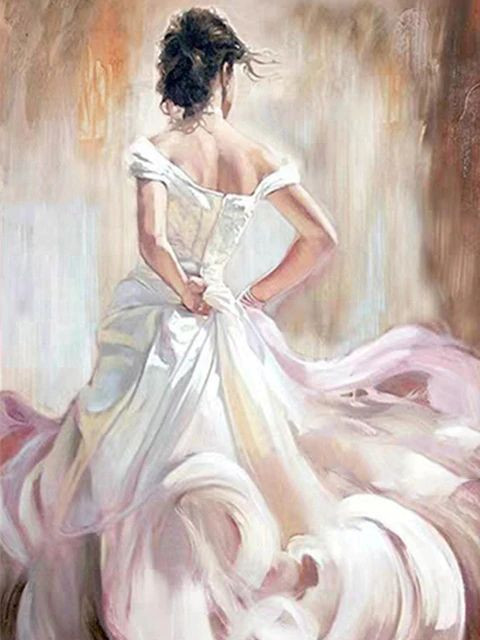 Aperçu du résultat final du diamond painting Ballet Woman Valentina.