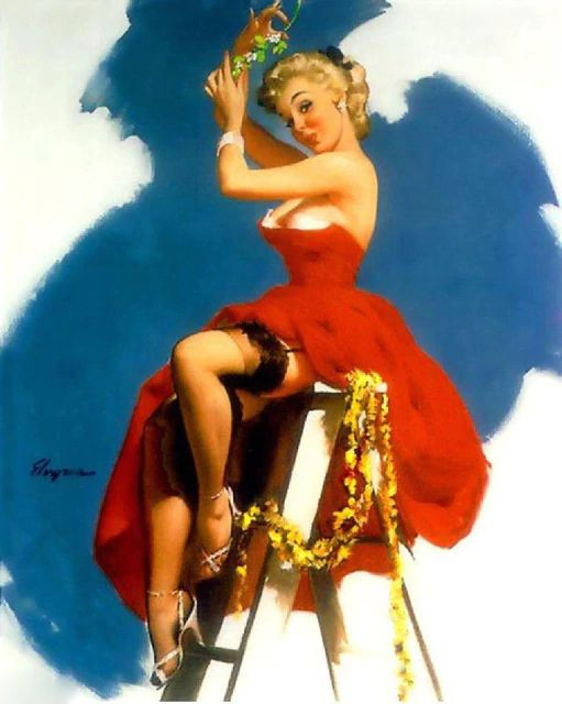 Aperçu du résultat final du diamond painting Sexy Frau Gabriella.