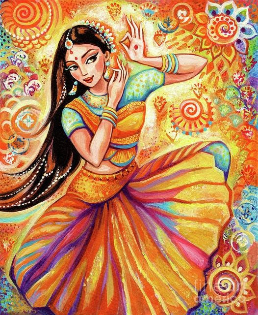 Aperçu du résultat final du diamond painting Femme Indienne Priya.
