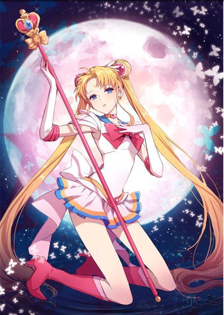 Aperçu du résultat final du diamond painting Dessin Animé Cosplay Série A.