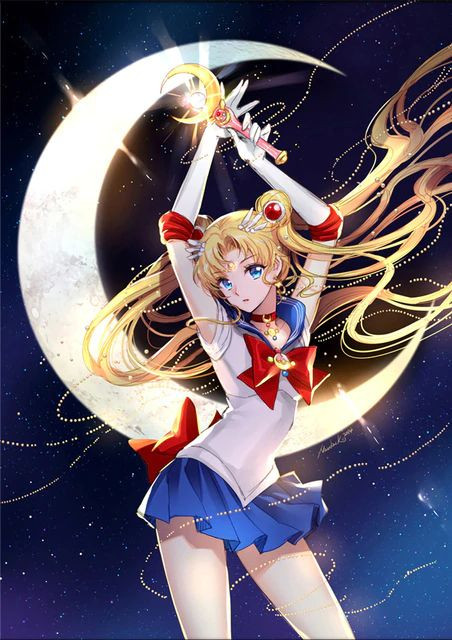 Aperçu du résultat final du diamond painting Anime Cosplay Serie B.