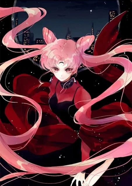 Aperçu du résultat final du diamond painting Anime Cosplay Serie C.