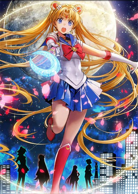 Aperçu du résultat final du diamond painting Dessin Animé Cosplay Série D.