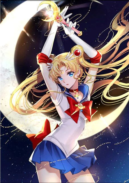 Aperçu du résultat final du diamond painting Anime Cosplay Serie F.