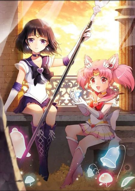 Aperçu du résultat final du diamond painting Anime Cosplay-serie M.