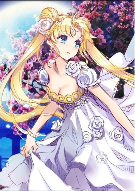 Aperçu du résultat final du diamond painting Anime Cosplay-serie O.
