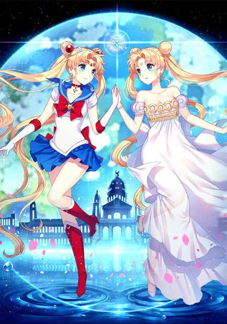 Aperçu du résultat final du diamond painting Anime Cosplay Serie R.