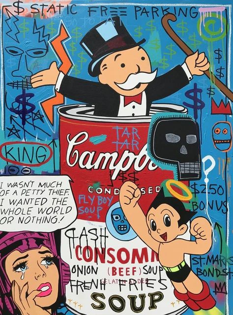 Aperçu du résultat final du diamond painting Graffiti Alec King.