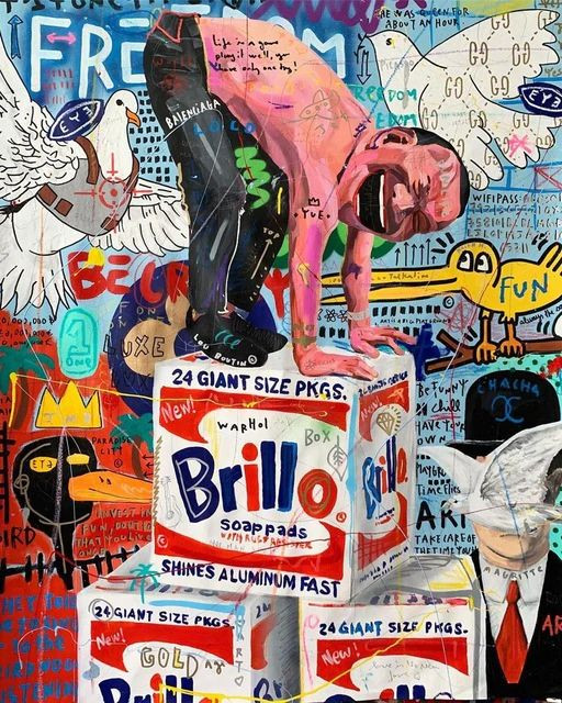 Aperçu du résultat final du diamond painting Graffiti Brillo.