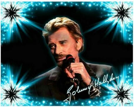 Anteprima del risultato finale del dipinto a diamante Johnny Hallyday: Scene of Light.