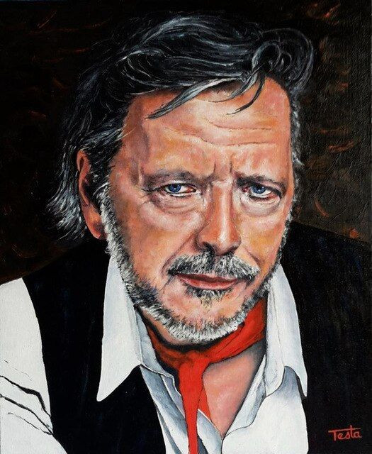 Aperçu du résultat final du diamond painting Portrait du Chanteur Renaud.