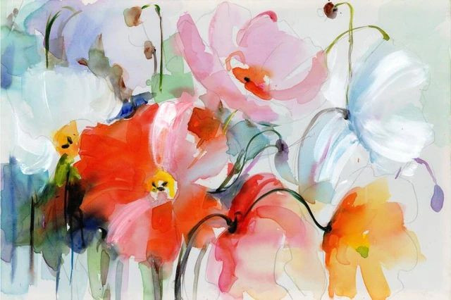 Aperçu du résultat final du diamond painting Mohnblumen A.