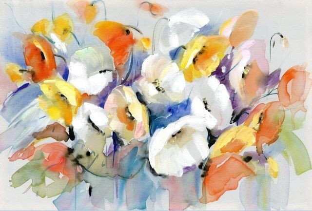 Aperçu du résultat final du diamond painting Mohnblumen B.