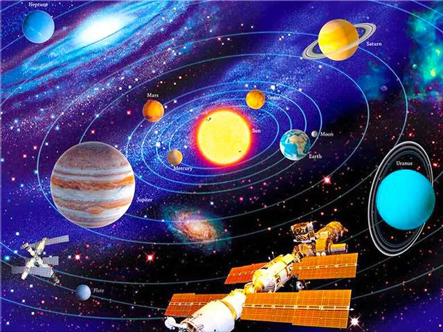 Aperçu du résultat final du diamond painting Planètes : L'Exploration Spatiale.