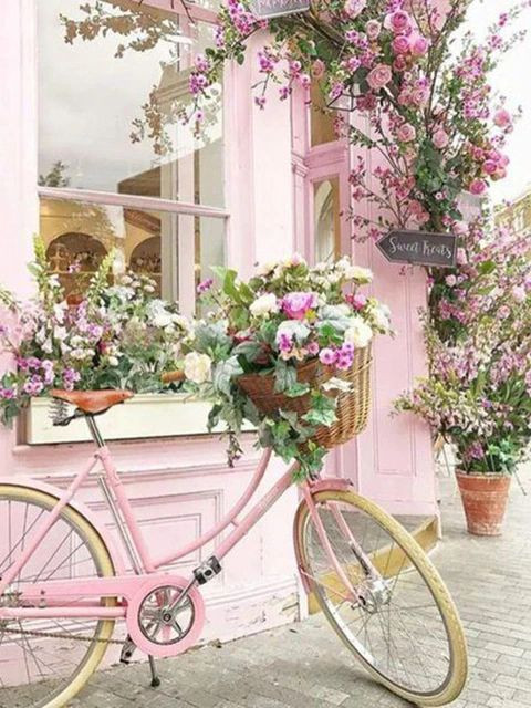 Aperçu du résultat final du diamond painting Fiori e Bicicletta 2.