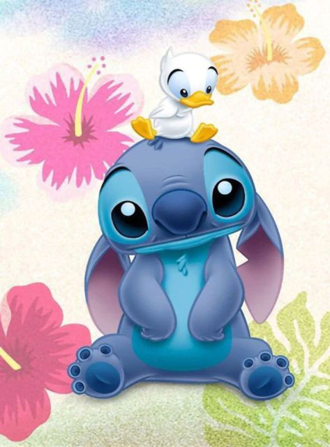 Anteprima del risultato finale del dipinto a diamante Stitch & Feathered Friend.