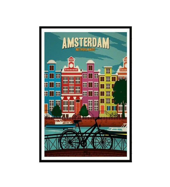 Aperçu du résultat final du diamond painting Paesaggio vintage di Amsterdam.
