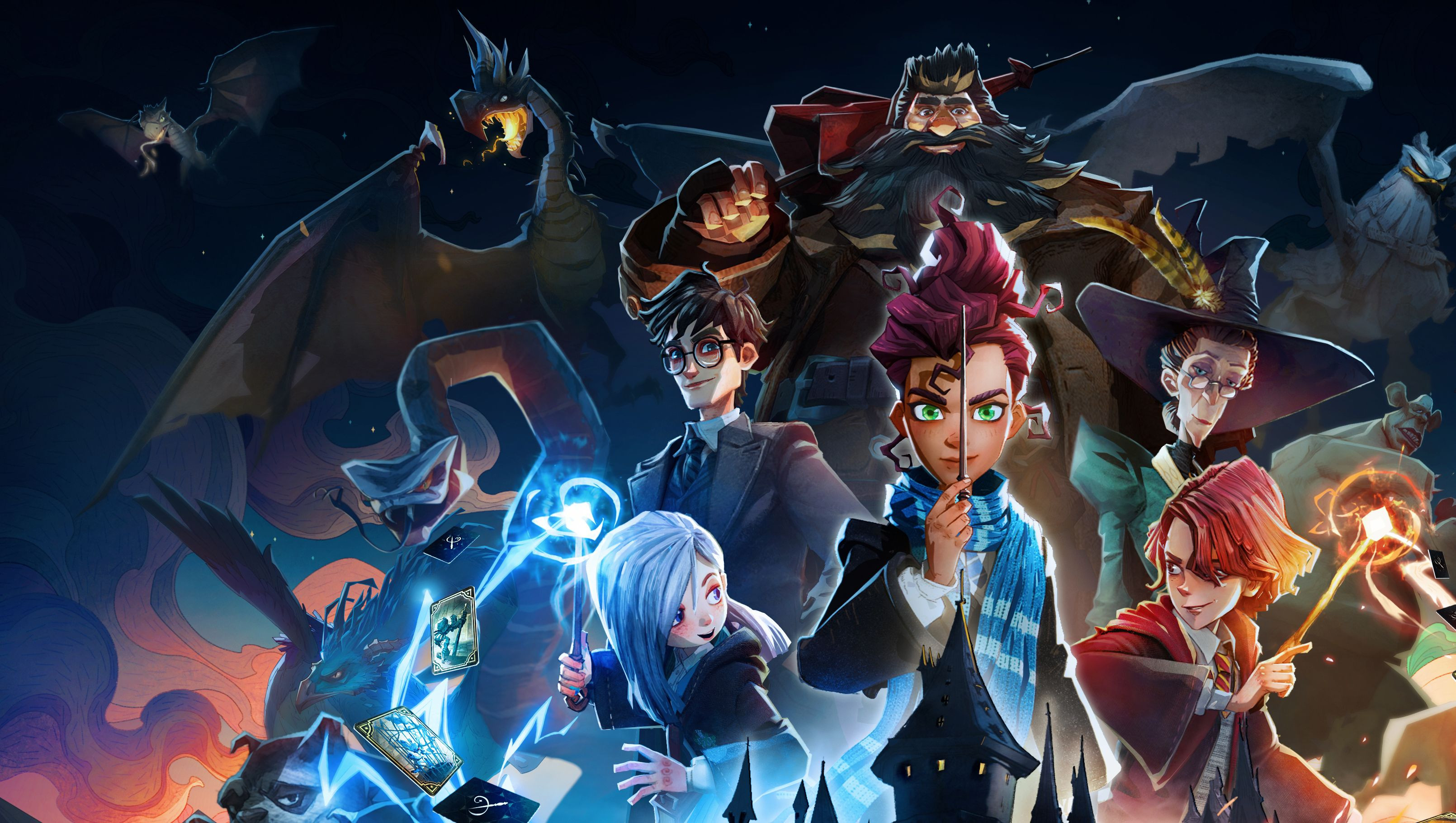 Anteprima del risultato finale del dipinto a diamante Harry Potter: The Animated Adventure.