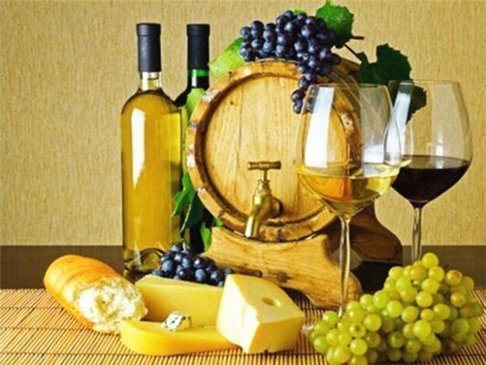 Aperçu du résultat final du diamond painting Wine Barrel.