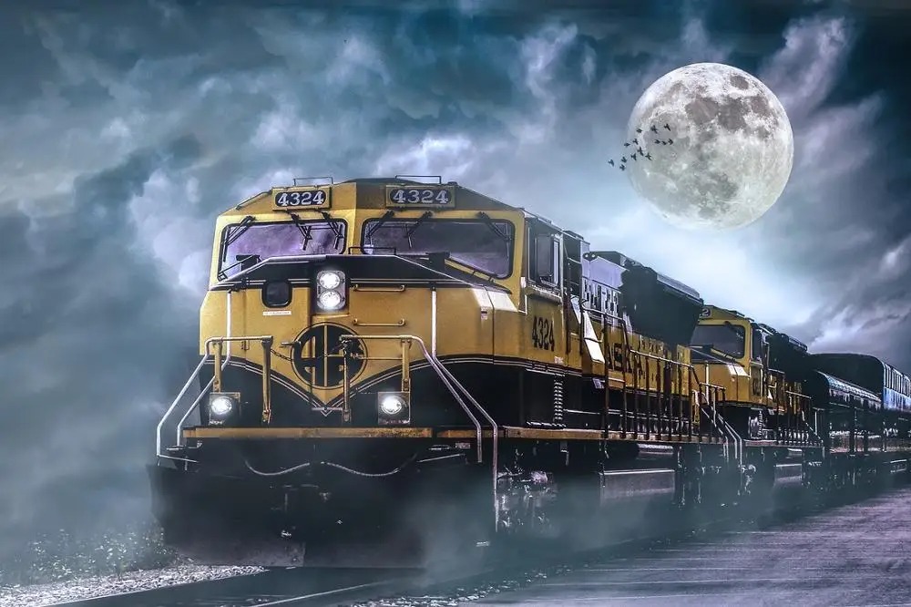 Aperçu du résultat final Ghost Locomotive under the Moon.