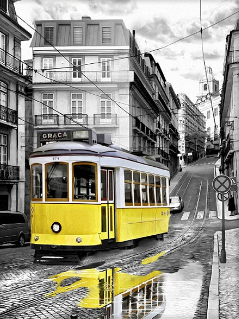 Aperçu du résultat final Gele Tram op Kasseien: Stedelijke Reflecties.